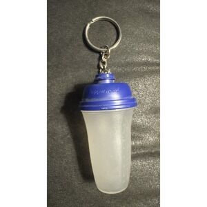 Tupperware‎ Keychain Blue Lid Mini Quick Shake Keychain